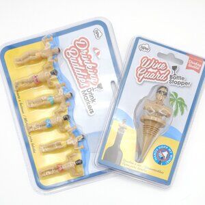 Drinking Buddies Drink Markers & Wine Guard Bottle Stopper NEW